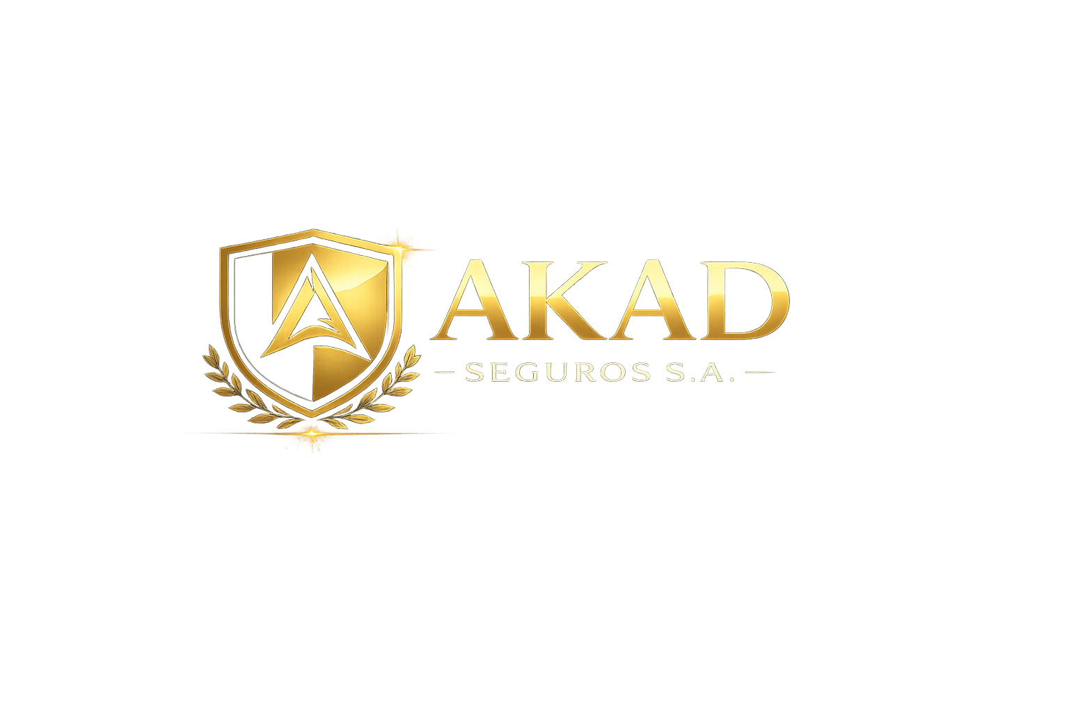 AKAD SEGUROS S.A. - Logotipo da empresa de seguros com escudo de proteção e texto em azul profissional